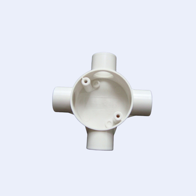 China ABC Grade PVC Junction Box Four Way 20mm 25mm Screw Part Use Brass supplier