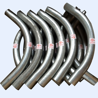 China 100mm Zinc Plated Conduit 90 Degree Elbow UL Listed 45 Degree With Stickered Logo supplier