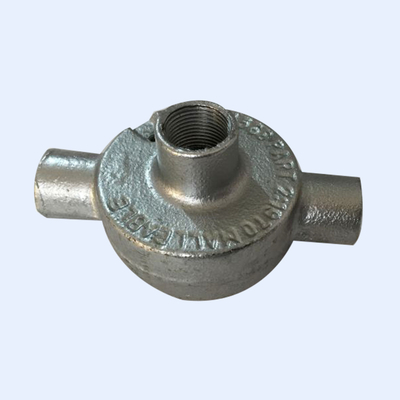 China 50mm Through Malleable Iron Outlet Circular Boxes 28MM Depth Metric Thread supplier
