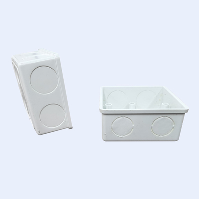 China 35mm Hight UPVC 1 Way Junction Box With Brass Screws White Color supplier