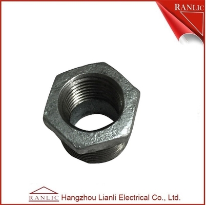 China Malleable Iron Conduit Reducer Hot Dip Galvanized Pipe Fittings 20mm 25mm supplier