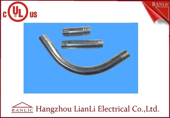 China 3&quot; 3-1/2&quot; Rigid Electrical Conduit Elbow NPT Threaded 90 Degree Standard Length supplier