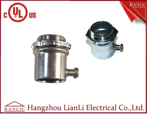 China UL Listed 1/2 inch to 4 inch Metal EMT Conduit Connectors with PVC Insulated Throad supplier