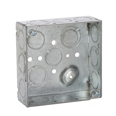 China Welded 4&quot; Steel Outlet Box With 1/2&quot; Concrete Knockouts 1.60mm Thick supplier