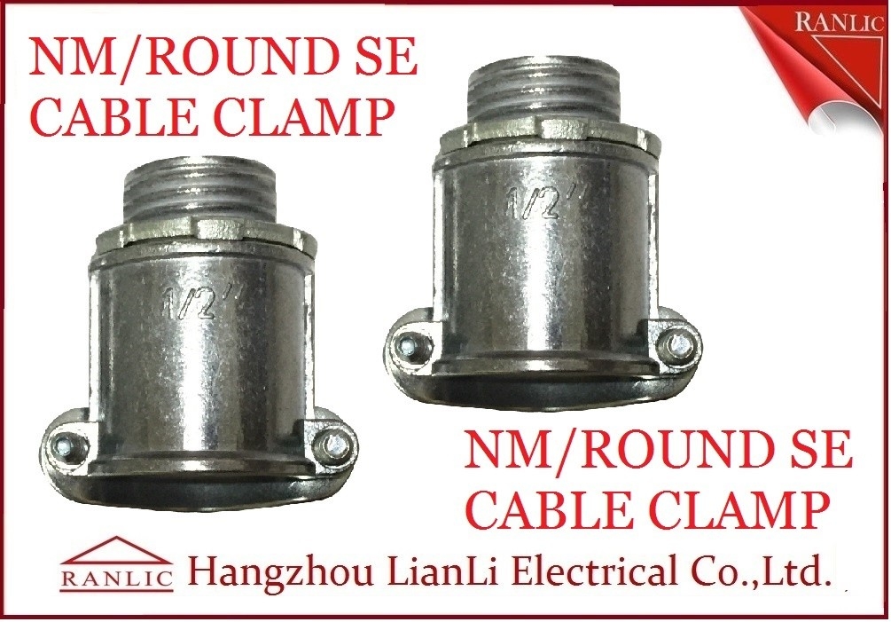 Aluminum 1/2" 3/4" NM Round SE Cable Clamp For Bond the Wire to Outlet Box