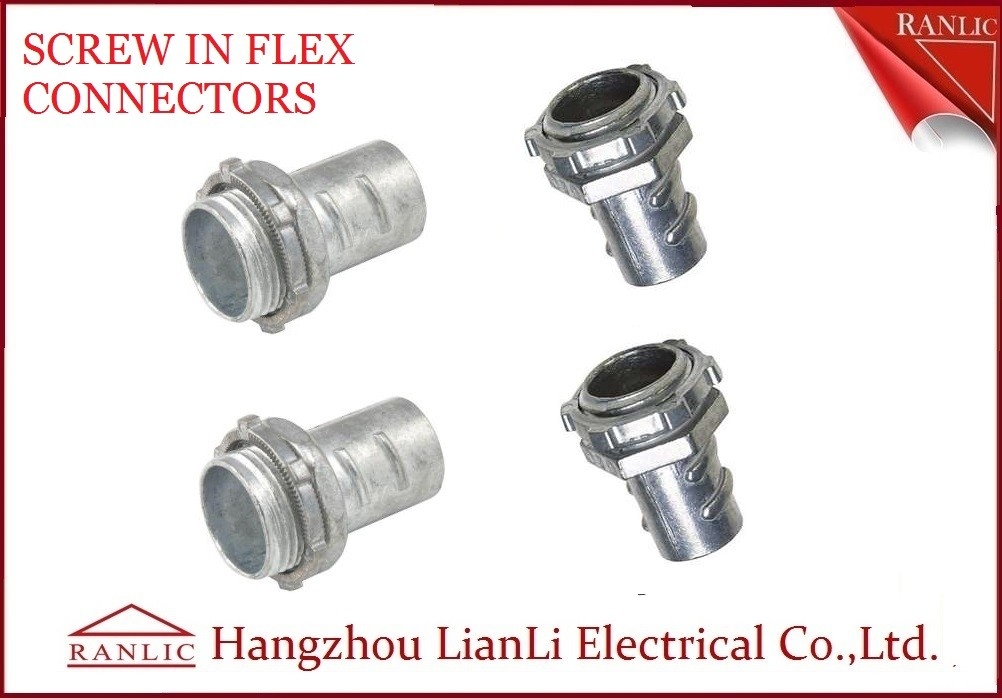 3/4 inch 1 inch Flexible Conduit Fittings Outlet Box Screw Connector