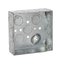 Welded 4&quot; Steel Outlet Box With 1/2&quot; Concrete Knockouts 1.60mm Thick supplier