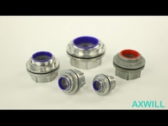 Aluminum Emt Connector None Ul Set Screw Type With Zinc Locknut Or Steel 1/2