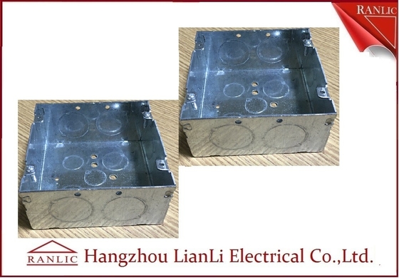 China Hot Dip Metal Conduit Box , Metallic Galvanized 5&quot; * 5&quot;  Steel Outlet Box supplier