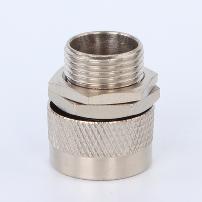 China Nickle Plated Three Pieces Brass Flexible Conduit Adaptor With Locknut supplier