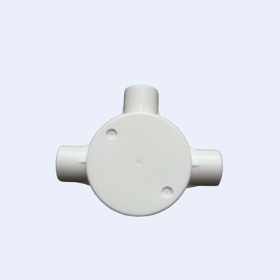 China UPVC Junction Box Two Way PVC Conduit And Fittings 20mm 25mm Screw Part Use supplier