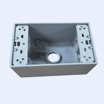 China Aluminum Die Casting Waterproof Conduit Box Pvc Coated Grey Color 5 7 Holes supplier