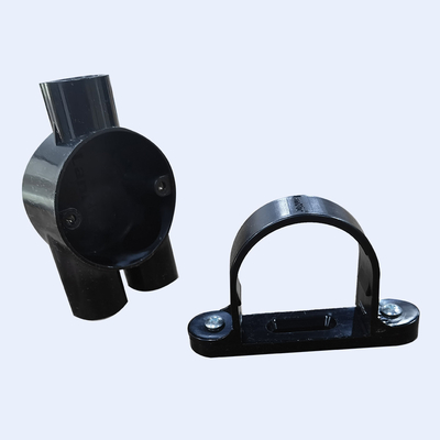 China PVC Cable Conduit Terminal Gang Box Space Bar Saddle Black White supplier