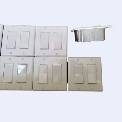 China Prefabrication Socket Switch Two Gang Box Wire Fixed With Plaster Ring supplier