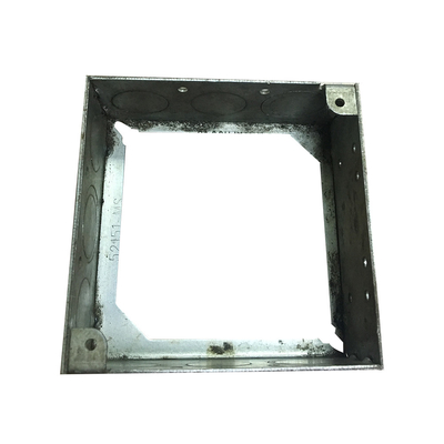 China Thickness 1.60mm Square Box Extension Ring With Knockouts Fixing Screw supplier