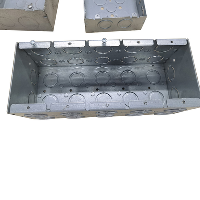 China Prefabrication 1.60mm Thickness 5 Gang Masonry Box Zinc Plated supplier