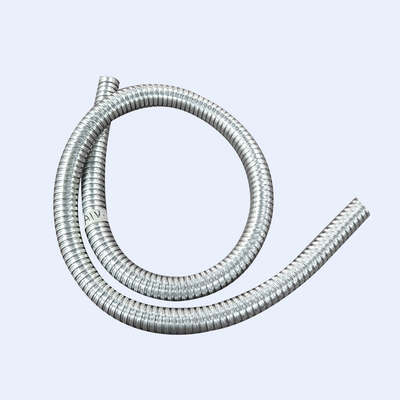 China IP6 Anti Fire Steel Flexible Conduit 0.30MM Thickness 1/2&quot; 4&quot; Light Duty Silver supplier