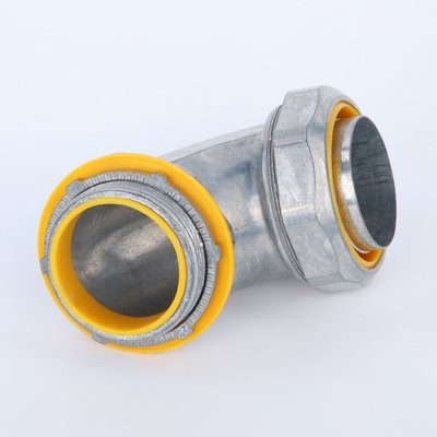 China Liquid Tight Straight Connector Yellow PVC Insulated UL Listed With Locknut supplier
