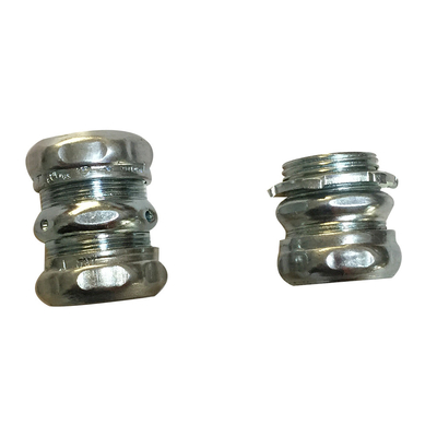 China Electro Gal Emt Coupling Zinc Plated 1/4&quot;-20 Screw Fixed With Steel Locknuts supplier