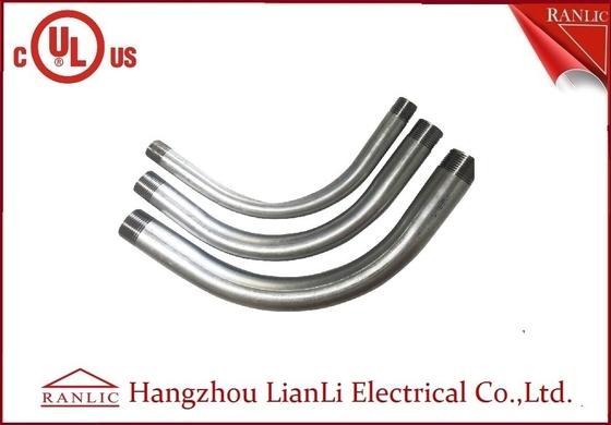China 1&quot; 2&quot; Intermidiate Metal Conduit Bending Zinc Plated Plastic Cap / Head , Thread Both End supplier