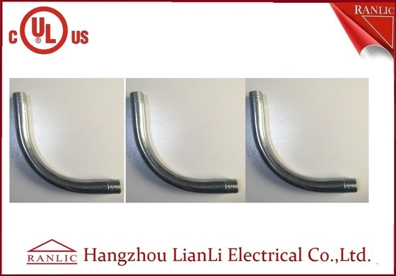 China 3 inch / 4 inch Steel Rigid Metal Conduit Elbow Nipple Electro Galvanized supplier