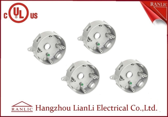 China Grey Aluminum Round Weatherproof Conduit Box 5 Holes 1/2&quot; 3/4&quot; supplier