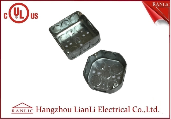 China Square And Octangular Steel Outlet Box Metal Junction Box 1.6mm Thickness supplier