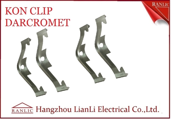 China Electro Galvanized EMT Conduit Fittings NO 65 Manganese Steel Caddy Clip Kon Clip supplier