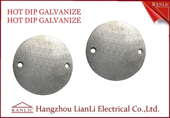 China 0.5mm to 1.2mm Steel Round Conduit Junction Box Cover Pre - Galvanized 65mm Diameter supplier