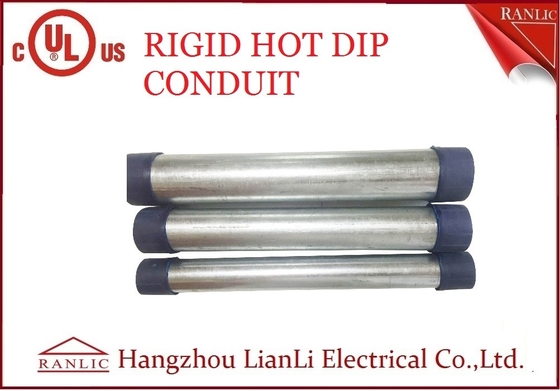 China RGD Galvanized Rigid Steel Conduit , 1/2 Inch 4 inch Electrical Conduit Tubing supplier