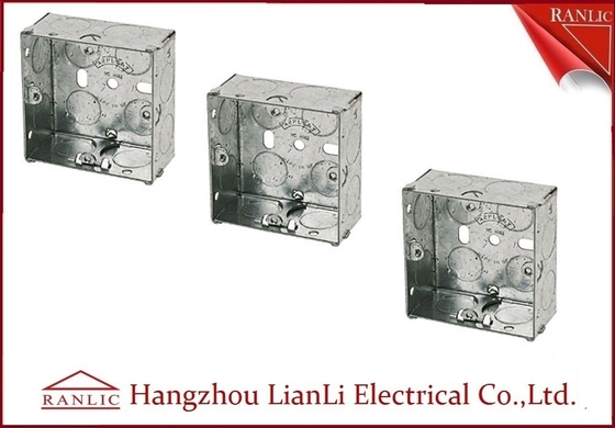China 75MM*75MM Steel Electrical Gang Box 20m 25mm Holes With Brass Terminal supplier