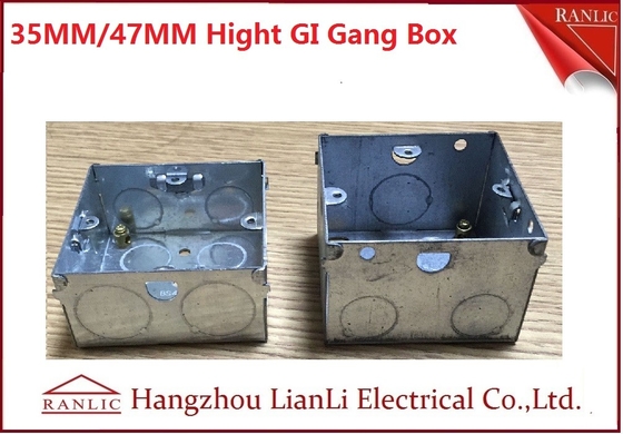 China 20mm 25mm Knockouts Steel Gang Box With Brass Terminal &amp; Adjustable Ring supplier