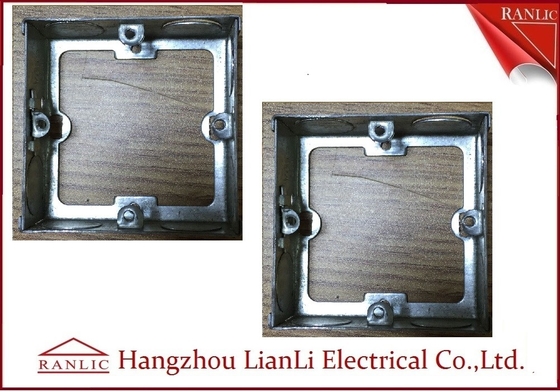 China Steel Electrical Gang Box Extension Ring With Adjustable Ear 20mm 25mm Knockouts supplier
