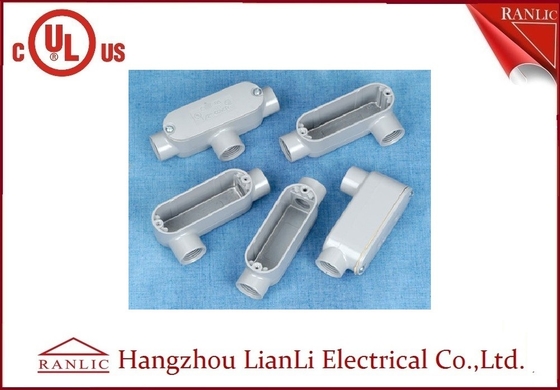 China Gray Powder Coated Aluminum Conduit Body LB LR LL C T Series NPT Female Thread supplier