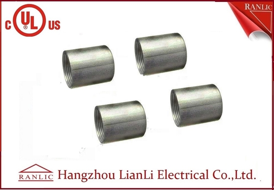 China 1-1/4 inch 1-1/2 inch Electro Galvanized IMC Coupling 3.0mm Thickness Inside Thread supplier