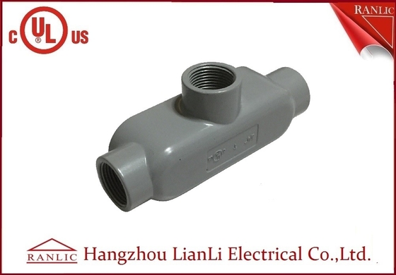 China 2&quot; 3&quot; Grey PVC Coated Rigid Aluminum Conduit Body With or Without Screws supplier