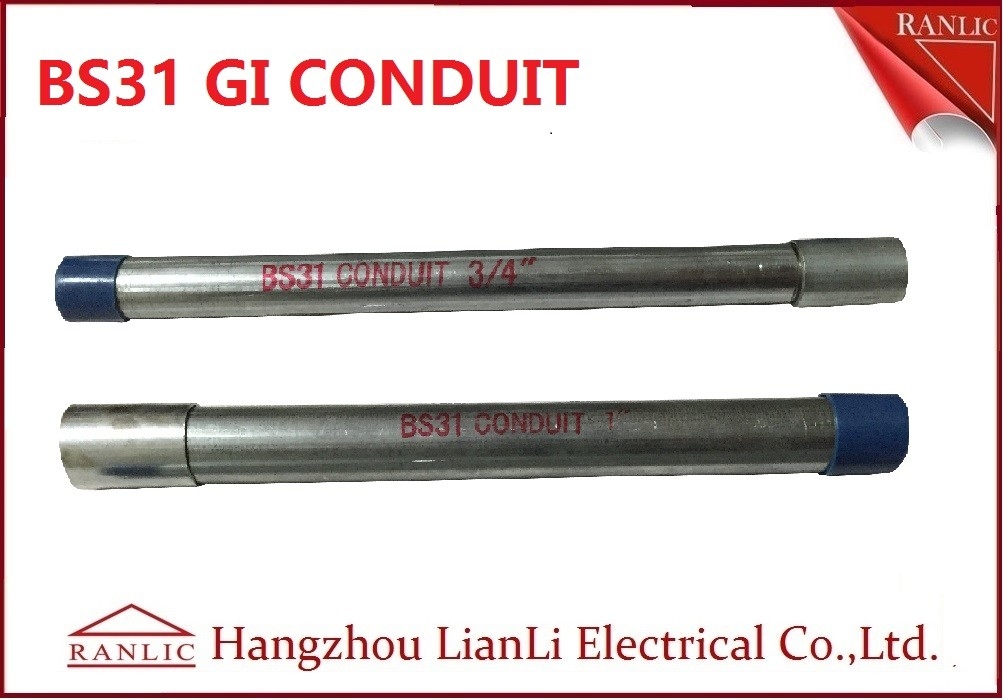 Electrical BS31 Class 3 and Classs 4 Gi Conduit Pipe 4" and 3.75M Length