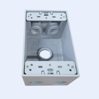 Pvc Coated Grey Waterproof Terminal Box 3 5 Holes With Npt Threads supplier