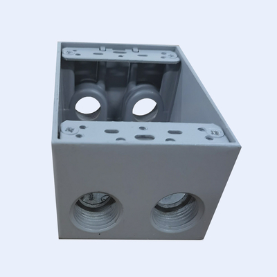 Pvc Coated Grey Waterproof Terminal Box 3 5 Holes With Npt Threads supplier