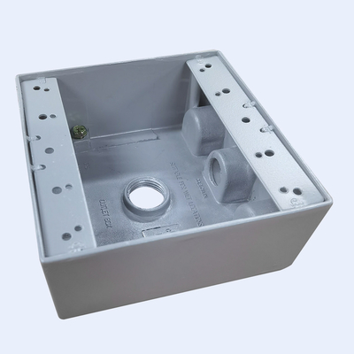 Pvc Coated Grey Waterproof Terminal Box 3 5 Holes With Npt Threads supplier