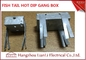 Hot Dip Finish GI Electrical Gang Box / Gang Electrical Box 3 inch by 3 inch supplier