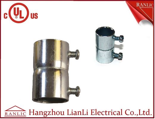 Set Screw Coupling EMT Conduit Fittings With Steel Locknut 1/2